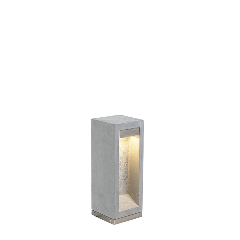 QAZQA Moderne staande buitenlamp grijs 40 cm - Sneezy