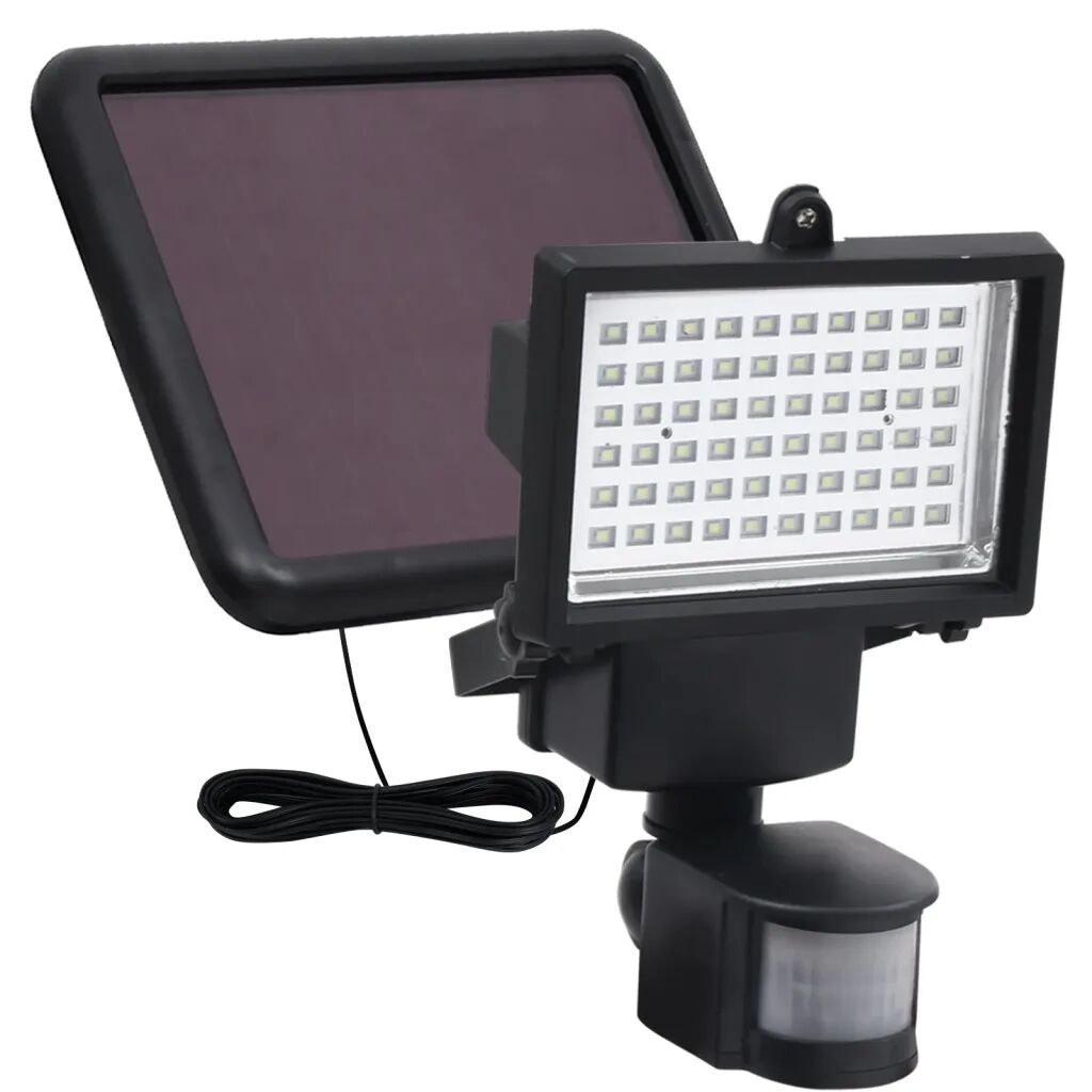 vidaXL Solarspotlight met sensor LED zwart