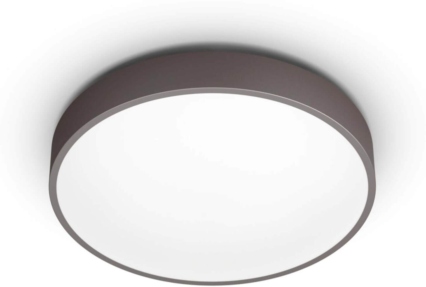 Philips Brown - plafondlamp - warm tot koel wit licht - rond - bruin (incl. afstandsbediening)