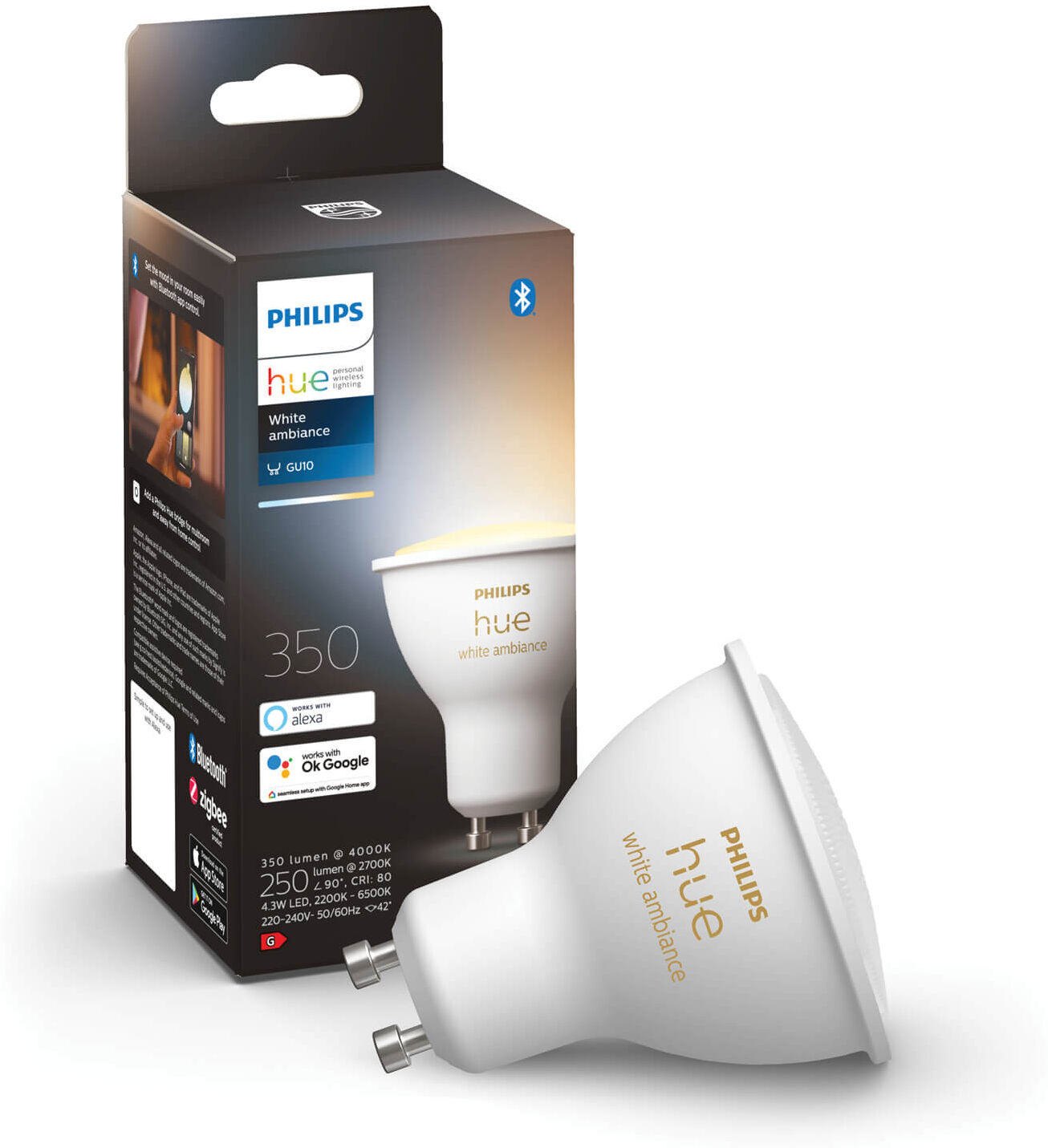 Philips Hue losse lamp - White Ambiance - GU10 perfect fit