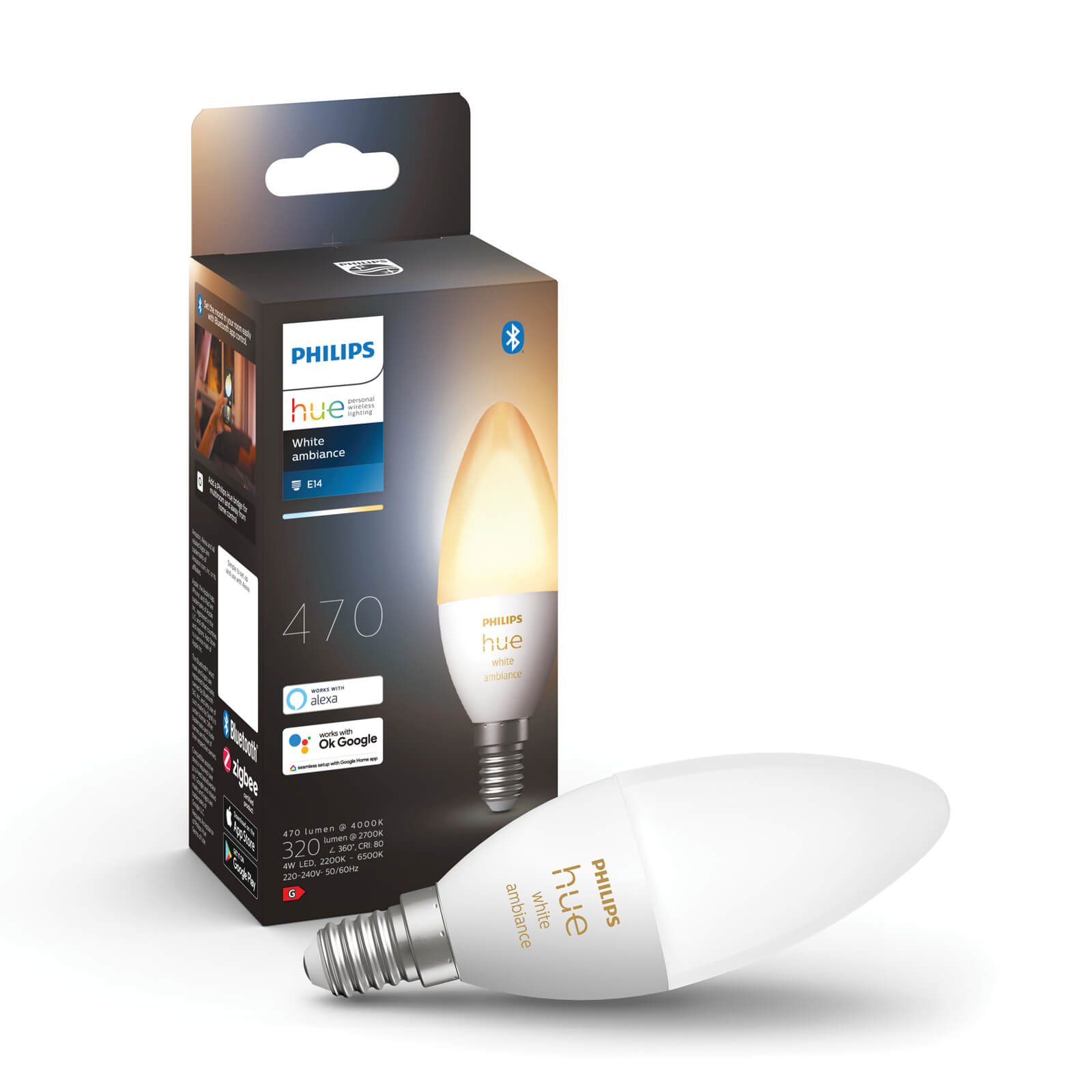 Philips Hue kaarslamp - White Ambiance - E14