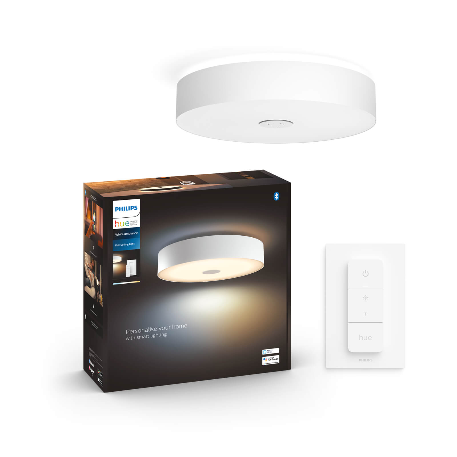 Philips Hue Fair plafondlamp - White Ambiance - wit (incl. Dimswitch)