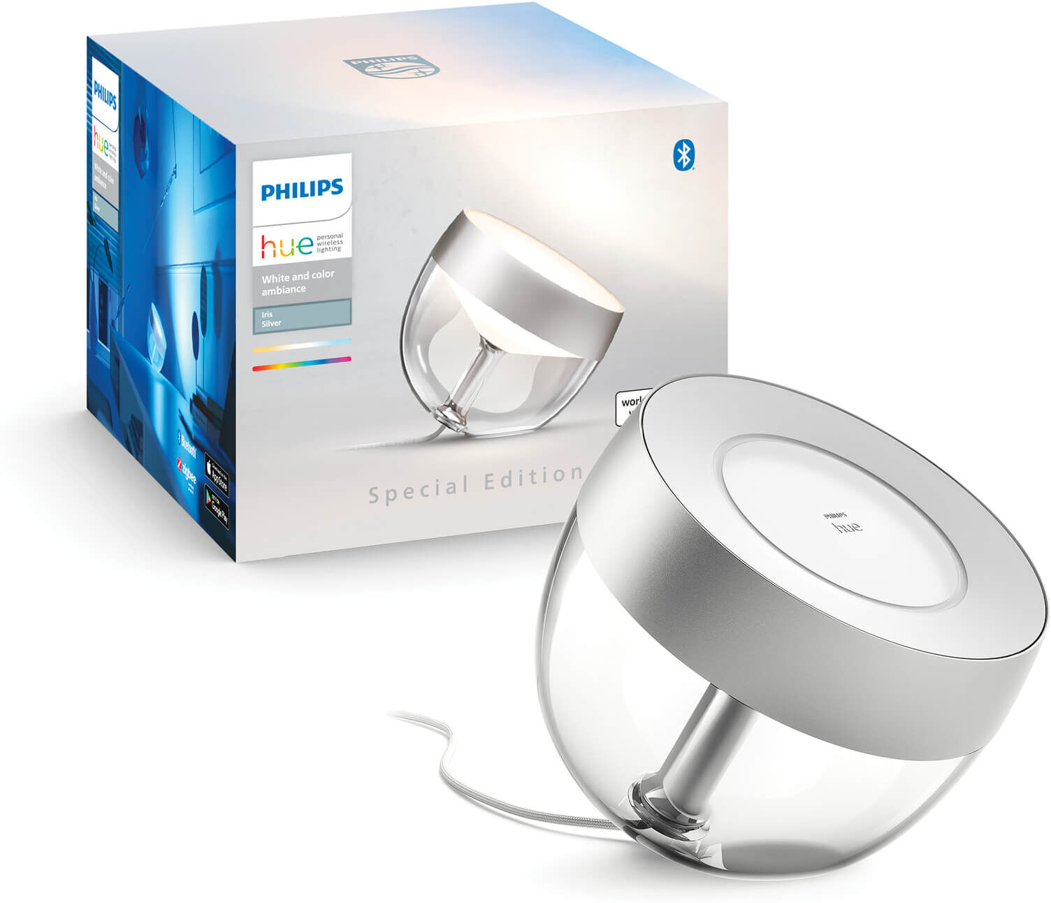 Philips Hue Iris Special Edition - zilver - gen4 - White & Color