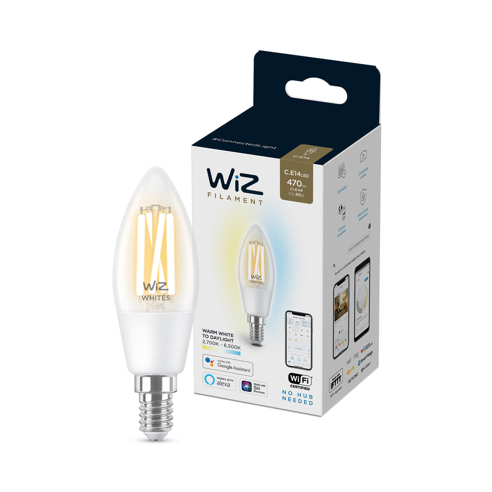 WiZ Filament kaarslamp - Wi-Fi - E14