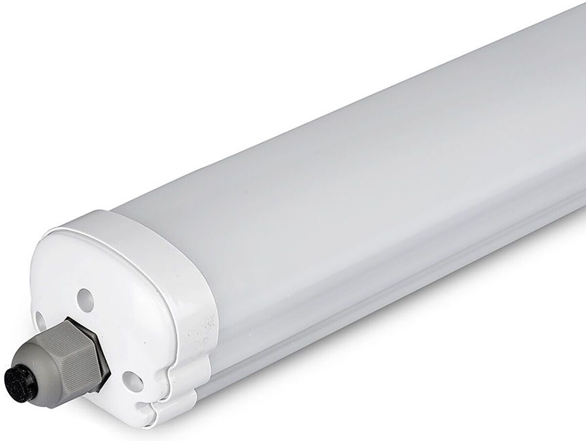 BES LED LED Balk - Viron Bunton - 36W - Waterdicht IP65 - Helder/Koud Wit 6400K - Mat Wit - Kunststof - 120cm