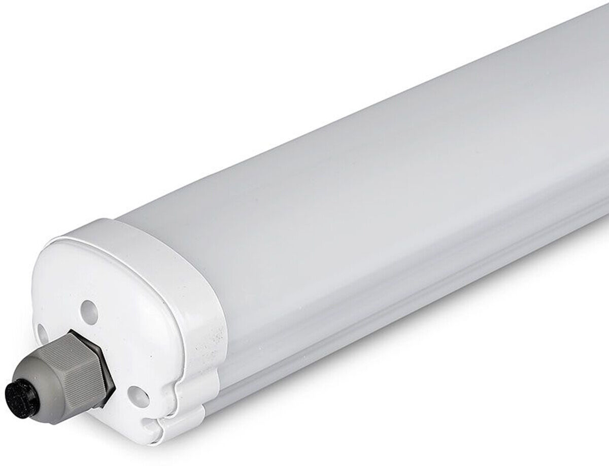 BES LED LED Balk - Viron Bunton - 48W - Waterdicht IP65 - Helder/Koud Wit 6000K - Mat Wit - Kunststof - 150cm