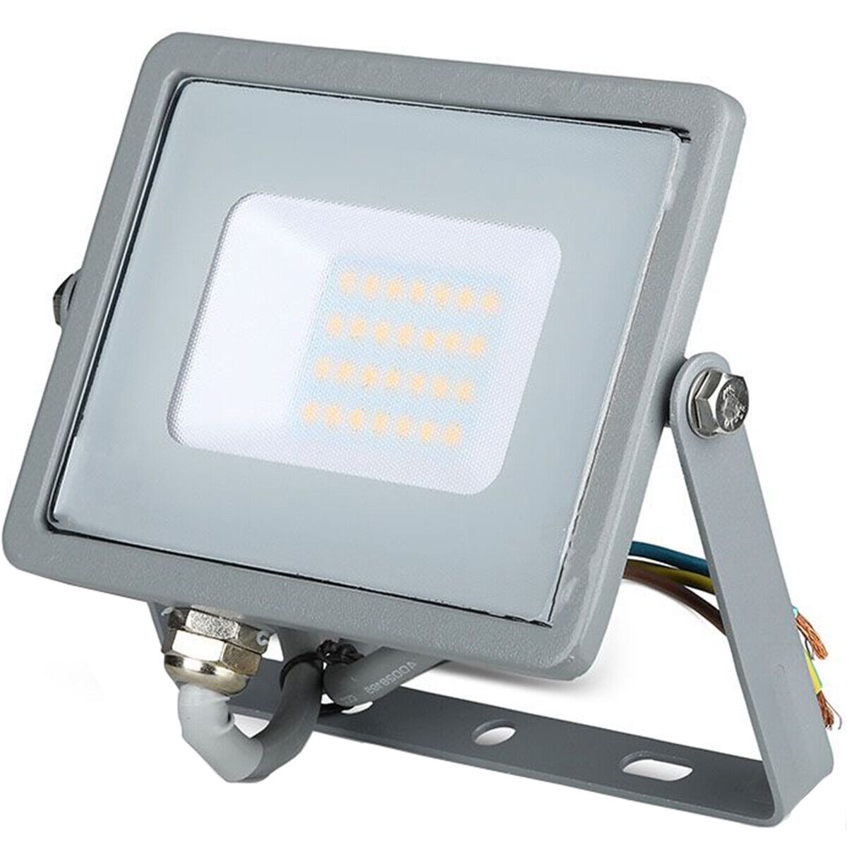 BES LED LED Bouwlamp 20 Watt - LED Schijnwerper - Viron Dana - Natuurlijk Wit 4000K - Mat Grijs - Aluminium - SAMSUNG LEDs