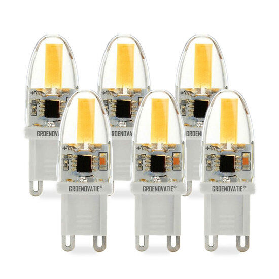Groenovatie G9 LED Lamp 1,5W COB Warm Wit Dimbaar 6-Pack