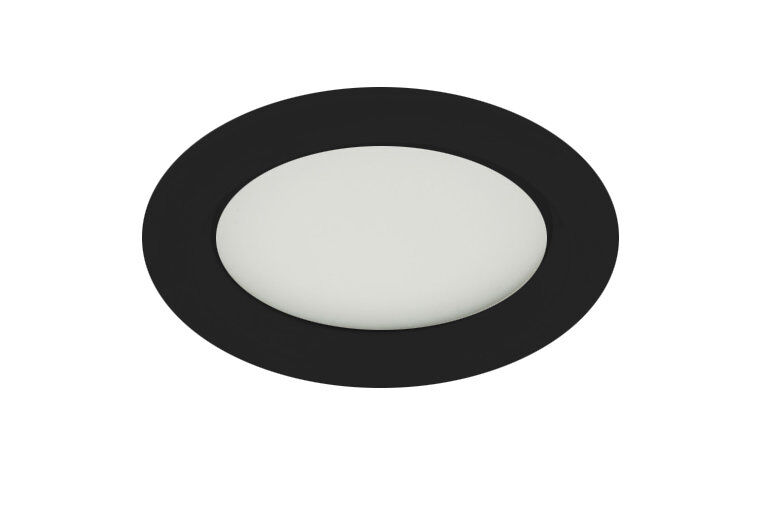 Groenovatie LED Inbouwspot 3W, Zwart, Rond, Warm Wit, Waterdicht IP65, Badkamer