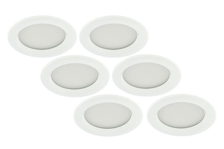 Groenovatie LED Inbouwspot 3W, Wit, Rond, Waterdicht IP65, Badkamer, 6-Pack