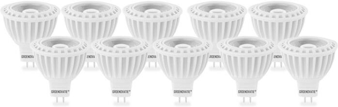 Groenovatie GU5.3 / MR16 Dimbare LED Spot COB 5W Warm Wit 10-Pack