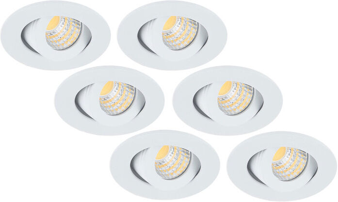 Groenovatie Inbouwspot LED 3W, Wit, Rond, Kantelbaar, Dimbaar, 6-Pack