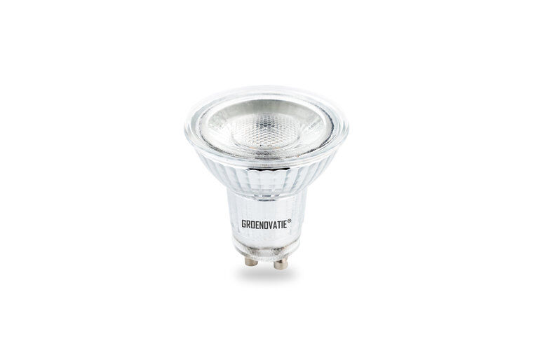 Groenovatie GU10 LED Spot COB Glas 5W Warm Wit 830 Dimbaar