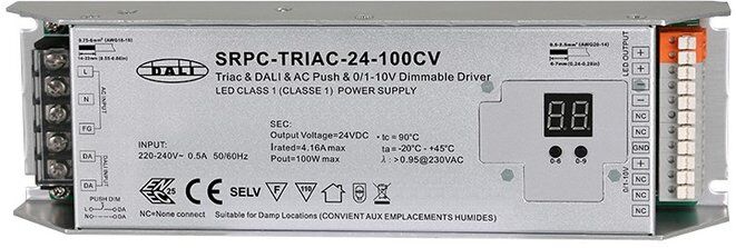 Groenovatie LED Transformator 24V, TRIAC Dimbaar, Max. 100 Watt, 4-in-1, Dali, Pro