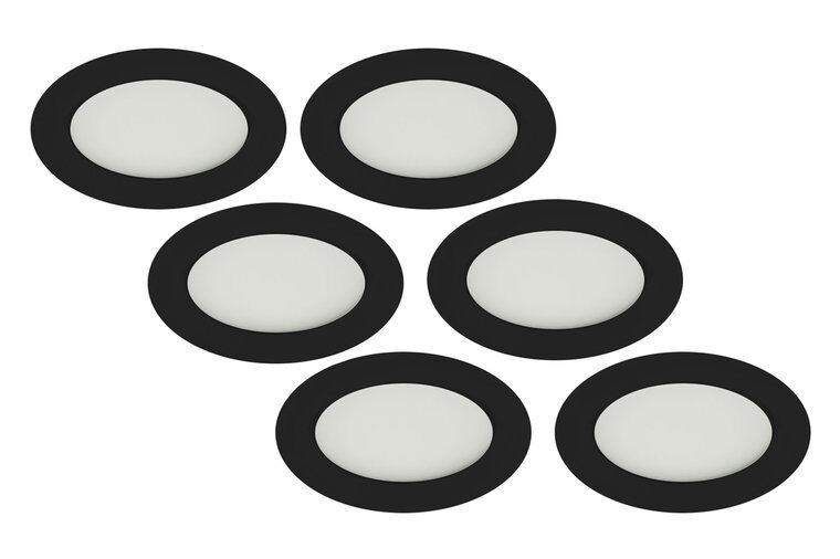 Groenovatie LED Inbouwspot 5W, Zwart, Rond, Warm Wit, Waterdicht IP65, 6-Pack