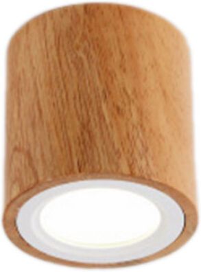 Groenovatie LED Opbouwspot 3W Rond, Bamboe Hout, Ø95x100mm, Dimbaar, Warm Wit