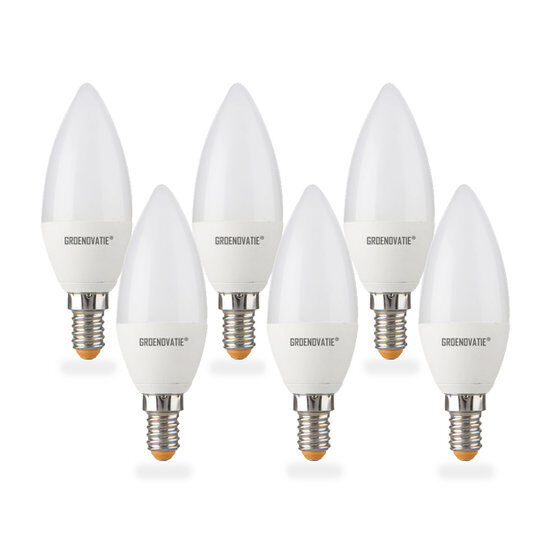 Groenovatie E14 LED Kaarslamp 4W Warm Wit 6-Pack