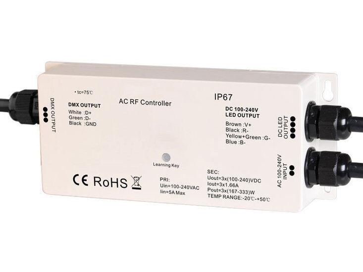 Groenovatie LED Neon Flex RGB Controller High Voltage Waterdicht IP67 Pro