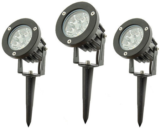 Groenovatie LED Prikspot Tuinverlichting 5W Waterdicht IP65, Koel Wit, 3-Pack