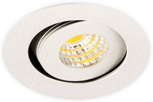 Groenovatie Inbouwspot LED 3W, Rond, Kantelbaar, Aluminium, Dimbaar, Zilver