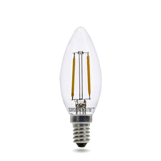 Groenovatie E14 LED Filament Kaarslamp 2W Warm Wit Dimbaar