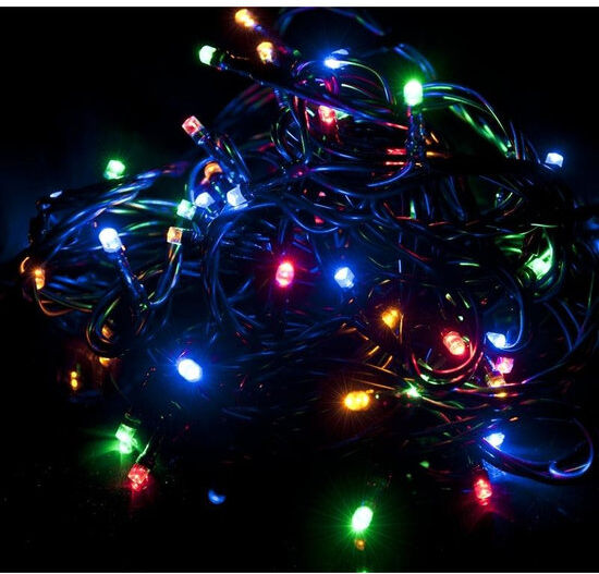 Groenovatie LED Kerstverlichting, 10 Meter, 100 Lampjes, IP44, RGB Multicolor