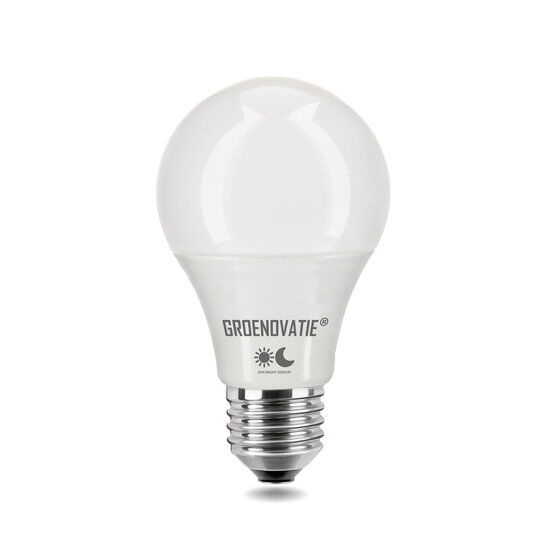 Groenovatie E27 LED Lamp 5W Warm Wit, Schemersensor