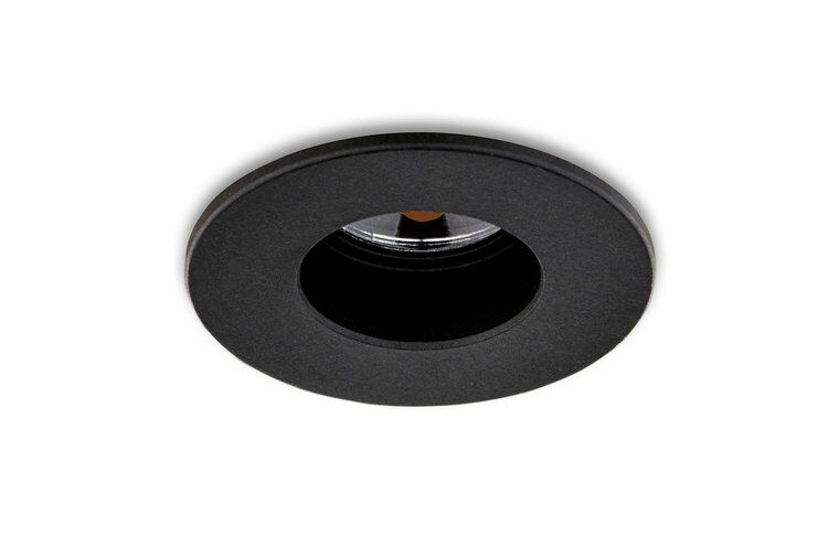 Groenovatie Inbouwspot LED 3W, Zwart, Rond, Ø41mm, Dimbaar, Warm Wit