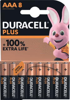 Duracell Plus Power AAA Batterij, LR03, Niet Oplaadbaar, 8 Stuks