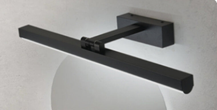 Groenovatie LED Spiegelverlichting 8W, Waterdicht IP54, Warm Wit, Zwart