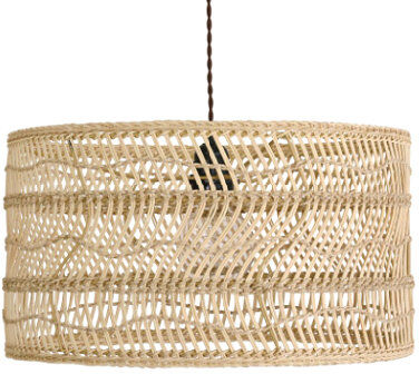 Groenovatie Rotan / Rieten Hanglamp, Handgemaakt, Naturel, ⌀40 cm