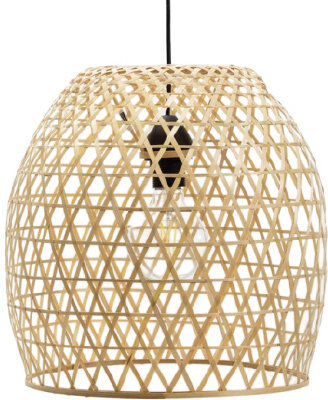 Groenovatie Bamboe Hanglamp, Handgemaakt, Naturel, ⌀40 cm