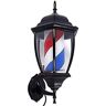 NNOIHRAP Barber Pole Light Waterproof Outdoor Barber Shop Pole Rotating and Illuminated for Hairdressing Salon Sign Barber Pole Led Light Red White Blue Stripes Retro Barber Shop Pole Lamp, B