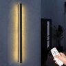 HMAKGG LED-Muurlamp Buiten Binnen Met Afstandsbediening, Dimbare Buitenmuurlamp Moderne Op Neer Muurlamp Buiten voor Woonkamer Slaapkamer Trappenhuis Hal Tuin Hal, Zwart (18W30CM)