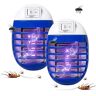 Odavom Fly Zapper Binnen Fly Zappers Led Licht Lamp Plug in Gnat Traps, High Powered UV Light Fruit Fly Traps Elektrisch voor Home Yard Patio Camping