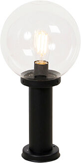 QAZQA Buitenlamp zwart met helder glas IP44 50 cm - Sfera