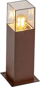 QAZQA Industriële staande buitenlamp 30 cm roestbruin IP44 - Denmark