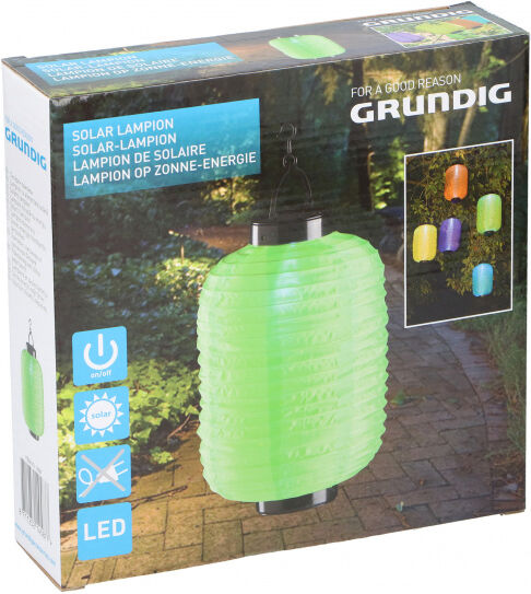 Grundig lampion op zonne energie groen - Groen