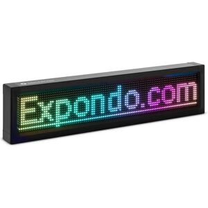 Singercon LED-reklameskilt - 96 x 16 fargede lysdioder - 67 x 19 cm - programmerbar via iOS og Android 10110273