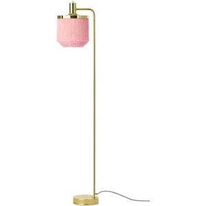 Warm Nordic Fringe gulvlampe Pale pink, messingbelagt stål