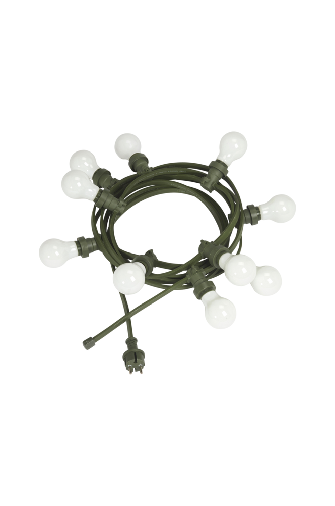 Lyslenke Bright light string med opale lyskilder, 7 m Night flower a.green ms 2020