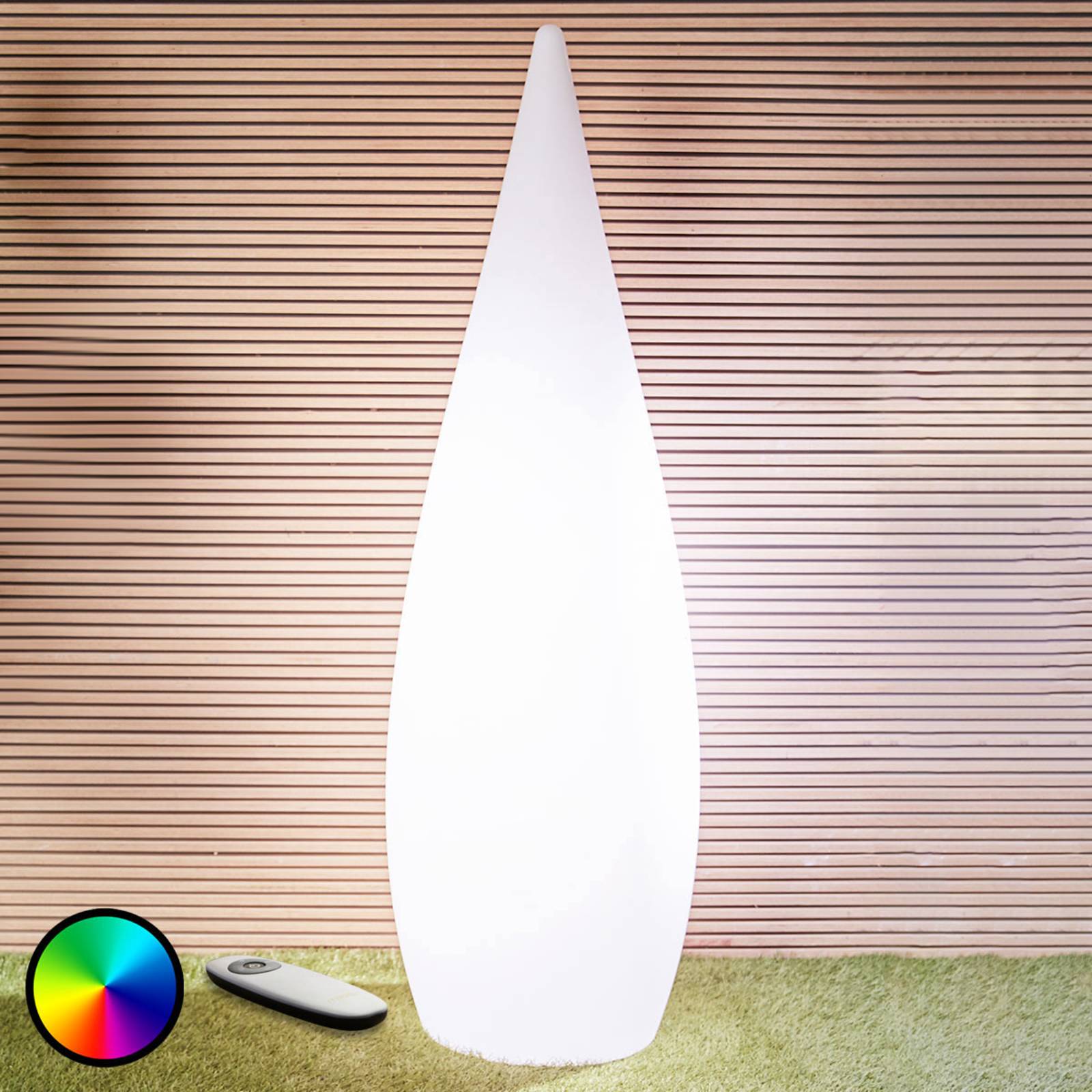 Lampenwelt.com LED-utedekorlampe Mino til hagen, 150 cm