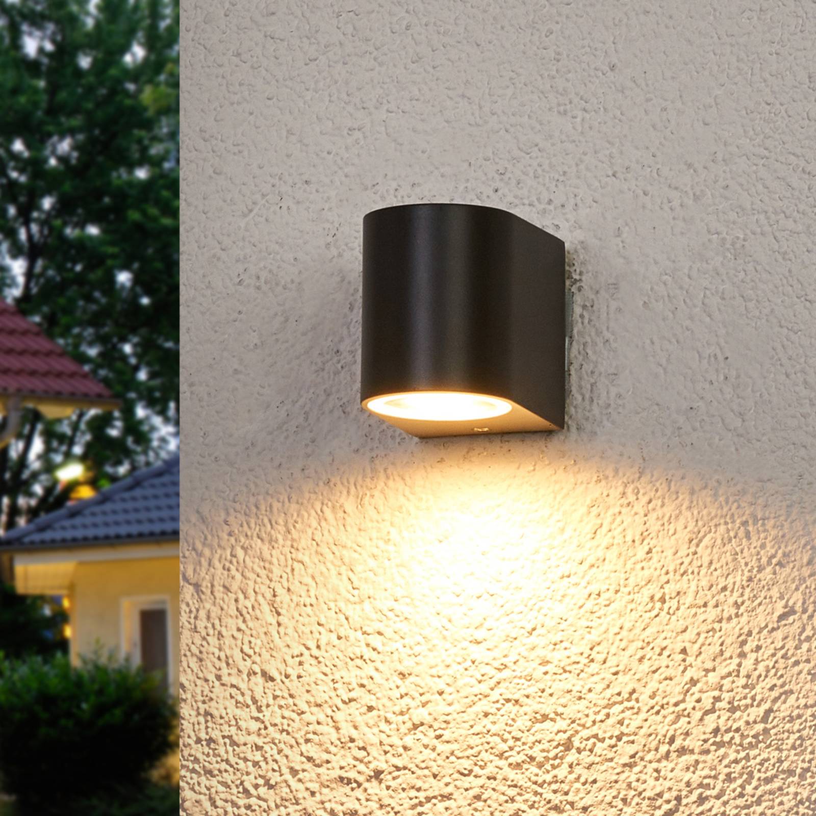 Lindby Koksgrå utevegglampe Palina