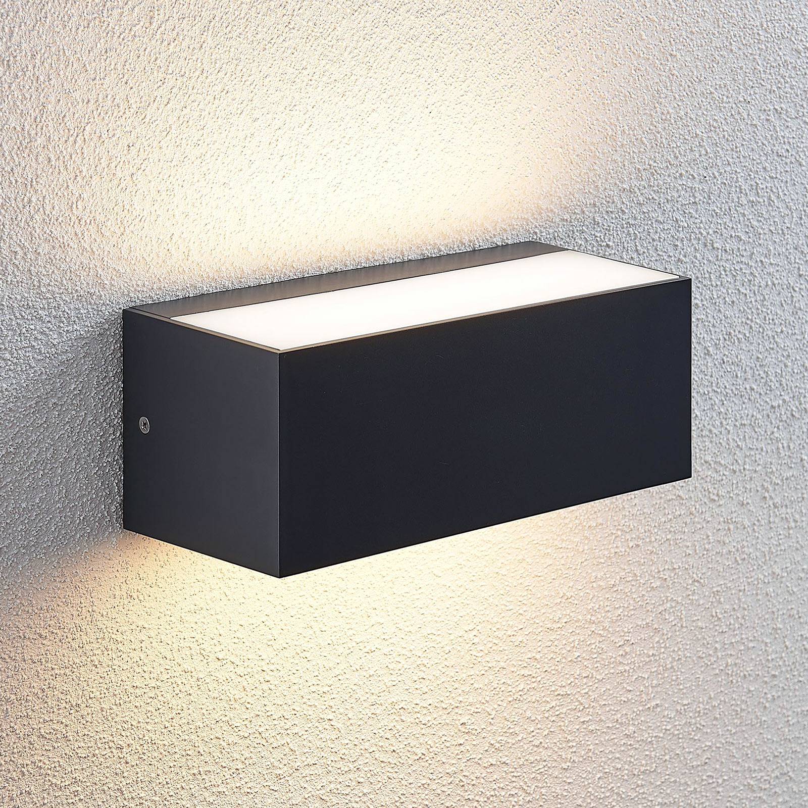 Lindby Utendørs LED-vegglampe Nienke, IP65, 23 cm