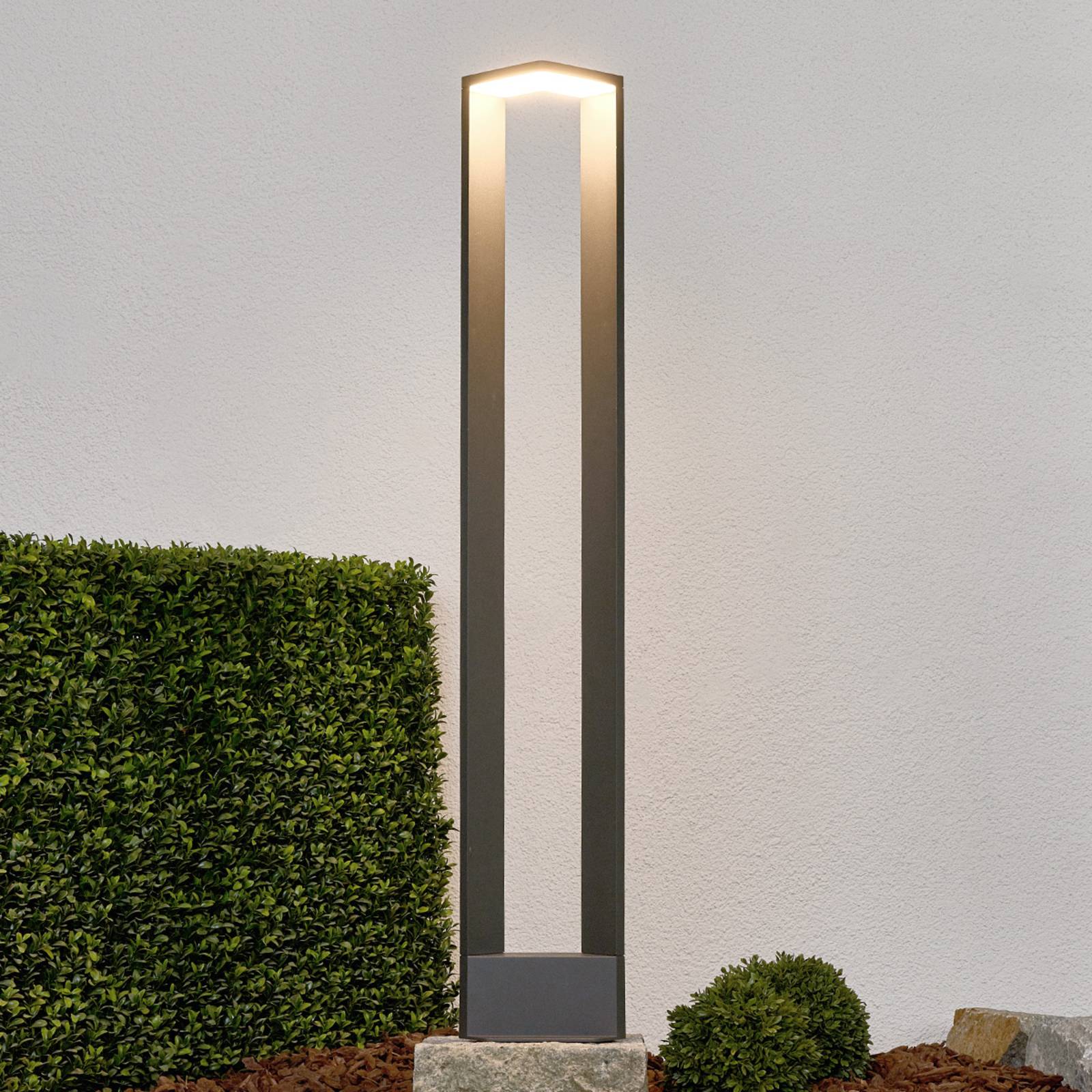 Lucande Topp moderne LED-gatelampe Jeny i mørkegrått