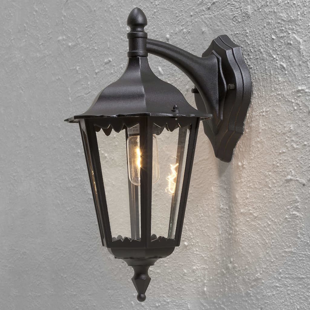 KONSTSMIDE Vegglampe Firenze nedover matt svart