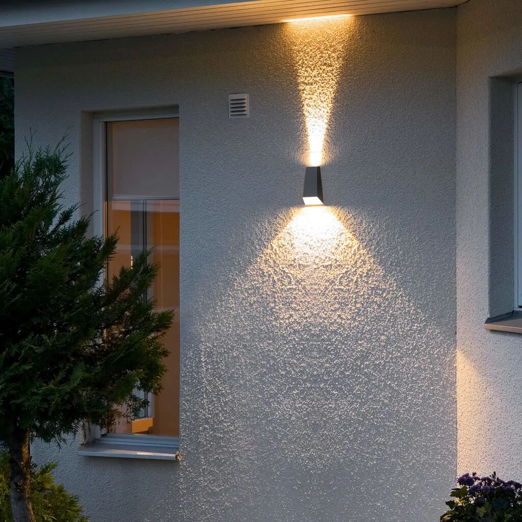 KONSTSMIDE LED-vegglampe Imola 2x3W mørkegrå