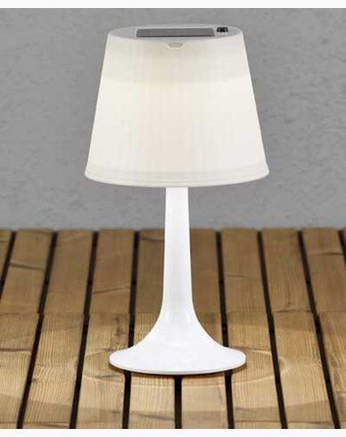 Konstsmide Assisi bordlampe solcelle LED hvit. 7109-202