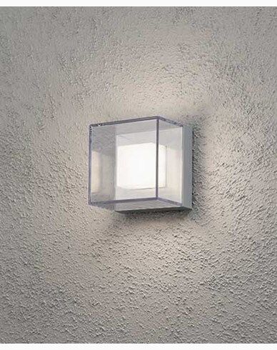 Konstsmide Sanremo vegglampe liten. Klar/aluminium 7924-310