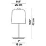 Luceplan Zile lampa stołowa ceglana, 42 cm